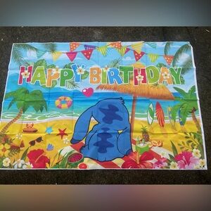 Stitch Happy Birthday backdrop # 4,3 x 5, Stitch from Disney's Lilo & Stitch
